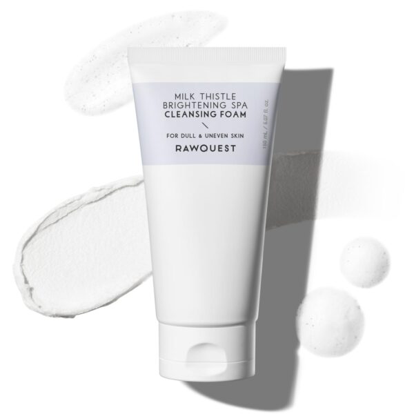 RAWQUEST- Korean Daily Exfoliating Foaming Face Wash Gentle Facial Scrub for Deep Pore Cleansing, Brightening, Remove Blackheads, Dead Skin Cells & Skin Impurities for Combination Skin 5.07 Fl. Oz