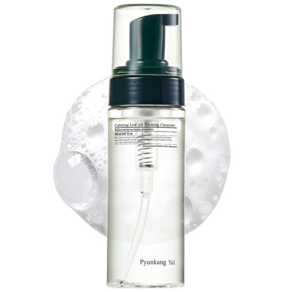Pyunkang Yul Calming Low pH Foaming Cleanser | Daily Face Wash & Makeup Remover with Tea Tree, Centella Asiatica, 5 Hyaluronic Acids that Removes Dead Skin Cells, Hydrates Skin - 150ml 5.07 Fl.Oz.