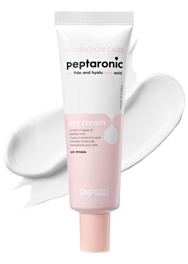 [K Beauty Snp] Peptaronic Eye Cream | Peptide and Hyaluronic Acid Eye Cream | Under Eye Cream for Dark Circles | Eye Repair Cream | Korean Skin Care | Puffy Eyes Treatment | 1.69 Fl Oz