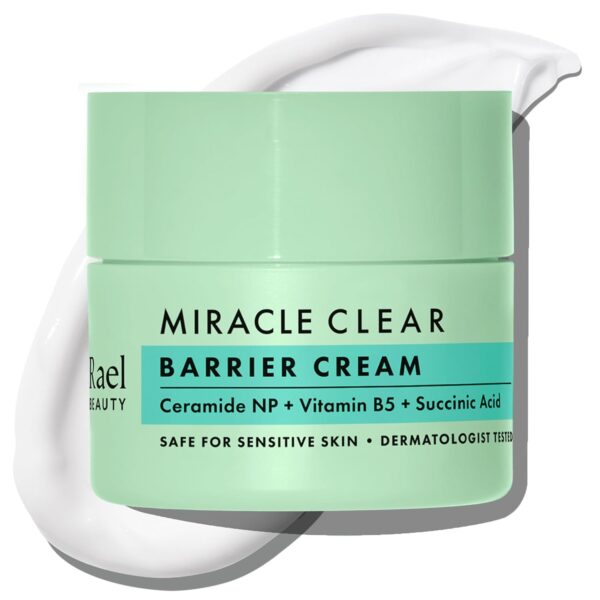 Rael Face Moisturizer, Miracle Clear Barrier Cream, Lightweight Hydration for Oily and Acne Prone, with Succinic Acid, Hydrating Vitamin B5, Vegan, Korean Skin Care (1.8 fl oz)