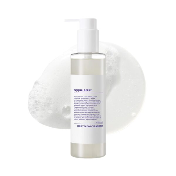 pH Balanced Daily Glow Gel Cleanser 7.1 fl oz. 210ml Moisturizing finish, Gentle Gel Cleaning, Korean Skincare EWG Green