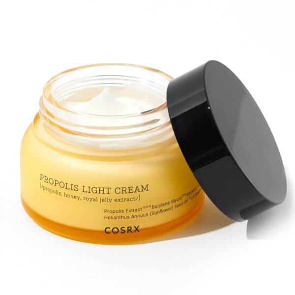 COSRX Full Fit Propolis Light Cream, 2.19 Fl.oz / 65ml, Propolis 64.5%, Mothers day gifts for mom, Hydrating Daily Day and Night Moisturiser, Korean Skin Care, Not Tested on Animals, Paraben Free