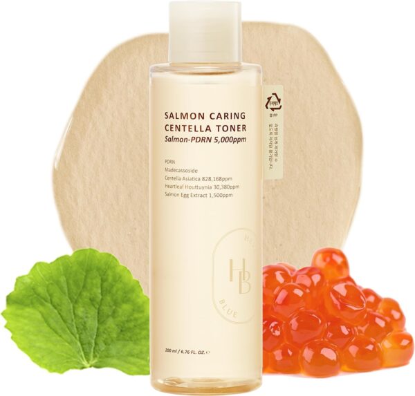 Salmon Caring Centella Toner - Salmon PDRN, pH 5.5, Salmon Egg Extract, Centella, Madecassoside, Restore and Rejuvenate, Refine Skin Texture, Low Irritation, Korean Skincare, K-Beauty