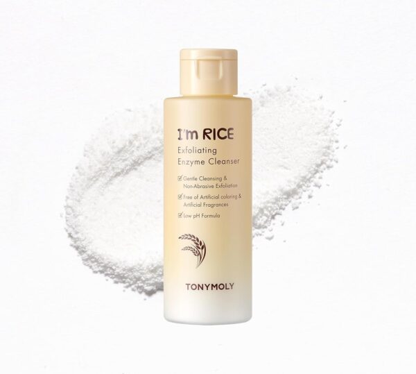 TONYMOLY I'm Rice Exfoliating Enzyme Cleanser, Enzyme Powder Face Wash, All-in-one Waterless Gentle Rice Polishing & Exfoliating Face Wash, 50 g