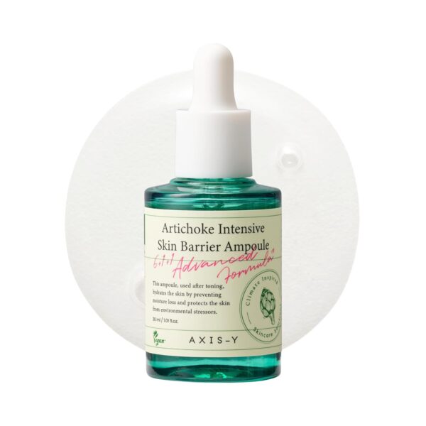 AXIS-Y Artichoke Intensive Skin Barrier Ampoule - Hydrating & Soothing Serum with Centella Asiatica, Licorice & Aloe for Skin Irritation Treatment - Vegan Korean Skin Care - 1.01 fl. oz.