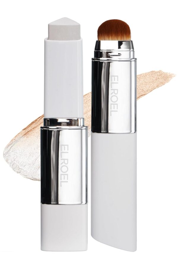 BLANC Cover Cream Stick V - Korean Color-Changing Foundation with Detachable Brush - Full to Medium Coverage Base Makeup (202 Natural, 0.45 oz)