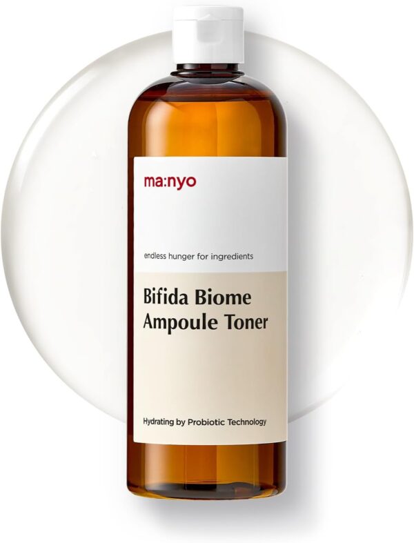 MANYO FACTORY Bifida Biome Ampoule Toner 13.5 fl oz (400ml) Moisturizing Toner for Face, 5-types-of Hyaluronic Acid, Daily Firmness, Korean Skincare for Women and Men