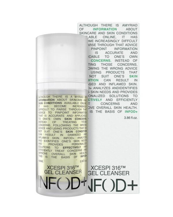 INFODPLUS XCESPI316 Korean Cleanser Foaming Face Wash (Patented XCESPI316 Formula) Deep Pore Cleansing (Natural Walnut & Probiotics) Exfoliation 100ml
