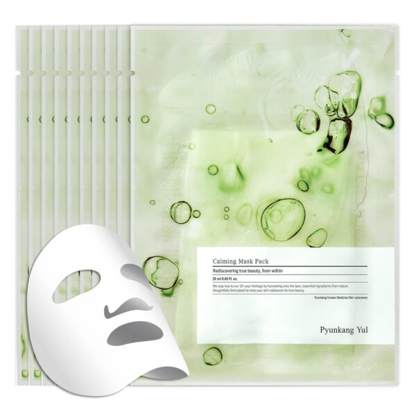 Pyunkang Yul Ceramide Calming Mask Pack 10 PCS - Korean Face Mask Skin Care Products, Beauty Face Mask Containing Panthenol, Hyaluronic Acid, Tea Tree, Shea Butter, Squalene and Cica, K-Beauty