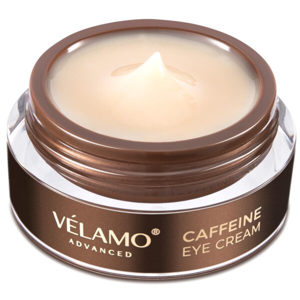 VELAMO ADVANCED Caffeine Eye Cream: for Dark Circles Puffiness Under Eye Bags Wrinkles Fine Lines 0.5 OZ/15g