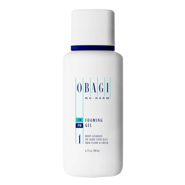 Obagi Nu-Derm Foaming Gel for Face – Hydrating Cleanser With Aloe Vera – Deep-Cleansing Foaming Facial Cleanser – For Normal to Oily Skin Types