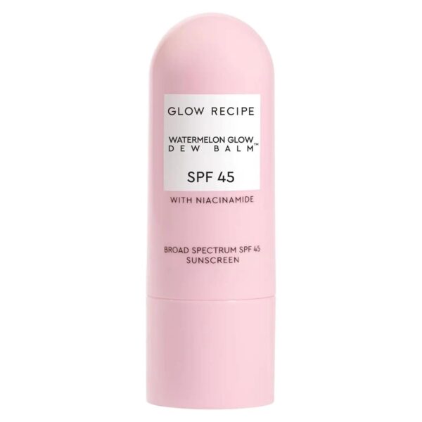 Glow Recipe Face Sunscreen Stick SPF 45 - Travel Size Roll On Korean Sunscreen with Hydrating Hyaluronic Acid & Niacinamide for a Dewy Glow - No White Cast (.58oz)