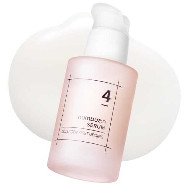 numbuzin No.4 Serum | Collagen 73% Pudding Serum | for Wrinkles, Aging, Loose Skin, Ultra-Low Molecular Collagen, Elastin, Hyaluronic Acid, Niacinamide | 1.69 fl. oz.