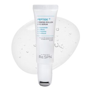 Re.SPN Peptide Firming Roller Eye Serum, Niacinamide, Panthenol, Caffeine | Mother's Day | Self-Care Intense Hydration Korean Eye Serum with Guasha, Glass Skin, Korean Skin Care(20ml/0.67 fl oz)