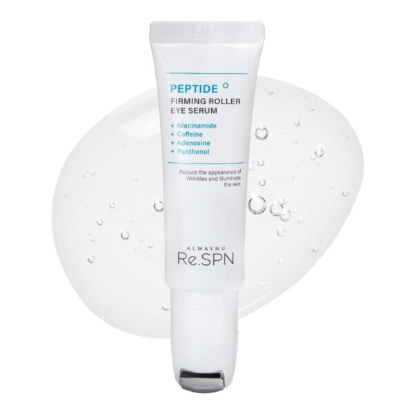 Re.SPN Peptide Firming Roller Eye Serum, Niacinamide, Panthenol, Caffeine | Mother's Day | Self-Care Intense Hydration Korean Eye Serum with Guasha, Glass Skin, Korean Skin Care(20ml/0.67 fl oz)