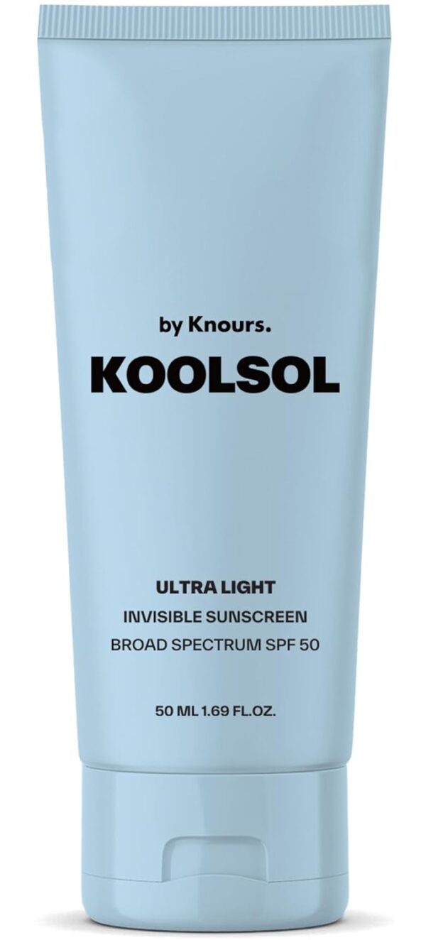 by Knours Ultra-Light Invisible Sunscreen Broad Spectrum SPF 50, Moisturizing for All Skin Types, Korean Innovation, 50ml/1.69 fl. oz.
