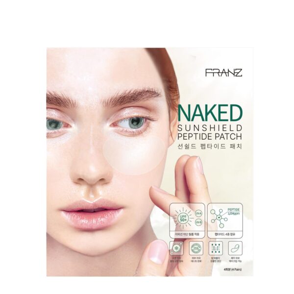 FRANZ UV Protection Peptide Sun Patches, Ultra-Thin Sunshield for Face, 4 Pairs (Regular Size), Anti-Aging & Skin Rejuvenation, Perfect for Outdoor Sports – Golf, Hiking, Driving, Korean Skincare