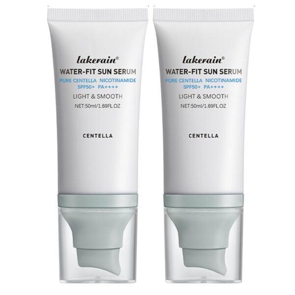2 Pcs Centella Sunscreen SPF 50, Centella Water-Fit Sun Serum, Long-Lasting Protection, Nourishing Skin Protection and UV Defens.(Blue)