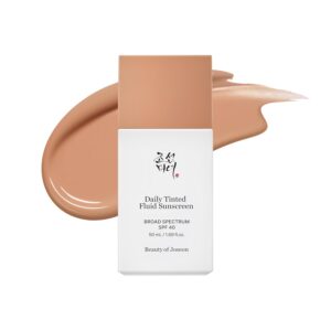 Beauty of Joseon Daily Tinted Fluid Sunscreen 12 Shades for Face Moisturizing Broad Spectrum SPF 40 Korean Skincare 50ml, 1.69 fl.oz #MP200