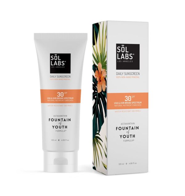 Natural Mineral Sunscreen SPF 30 for Face & Body – No White Cast Zinc Oxide, Lightweight, Reef-Safe Hydrating Daily Moisturizer – Korean Formulated Skin Care for All Skin Types