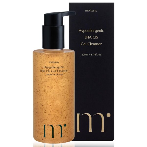 LHA CIS Gel Cleanser - Low pH Korean Facial Wash Skincare for Pore Shrinking, Face Moisturizing, Makeup, Whitehead & Blackhead Remover - 6.76 fl. oz