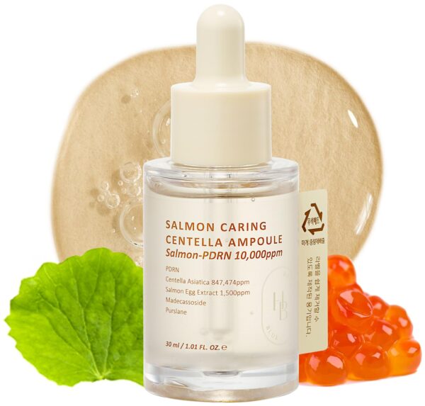 Salmon Caring Centella Ampoule - Salmon PDRN, Salmon Egg Extract, Centella, Madecassoside, Calming, Soothing, Restore and Rejuvenate, Sensitive Skin, Korean Skincare